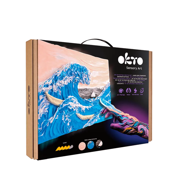 3D PICTURES Famous Masterpieces DIY 3D painting creative set ”Big wave in Kanawaga”