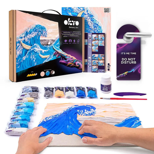 3D PICTURES Famous Masterpieces DIY 3D painting creative set ”Big wave in Kanawaga”