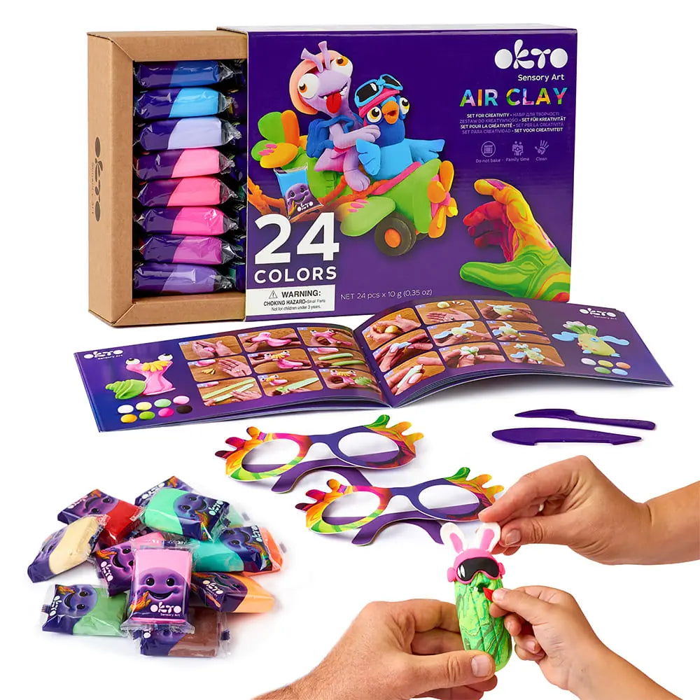 Set with air clay KIDS LINE 24 colors