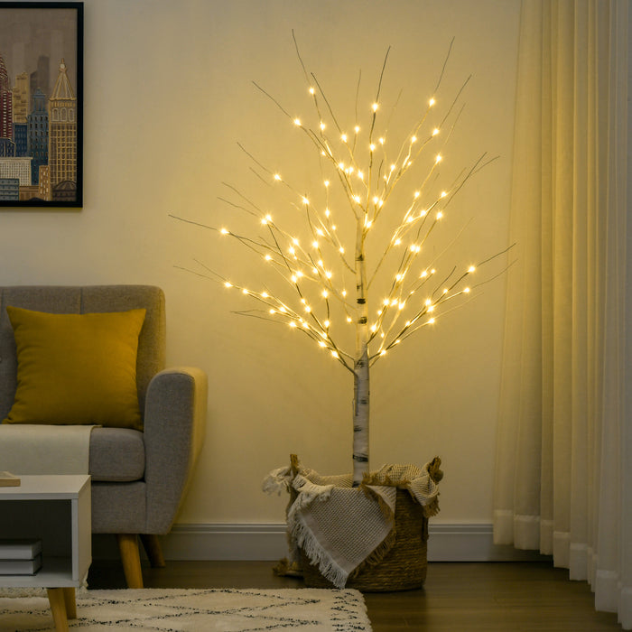 Arbre lumineux LED - décoration lumineuse blanc chaud - 96 LEDs - usage intérieur - 150 cm - noël chambre maison