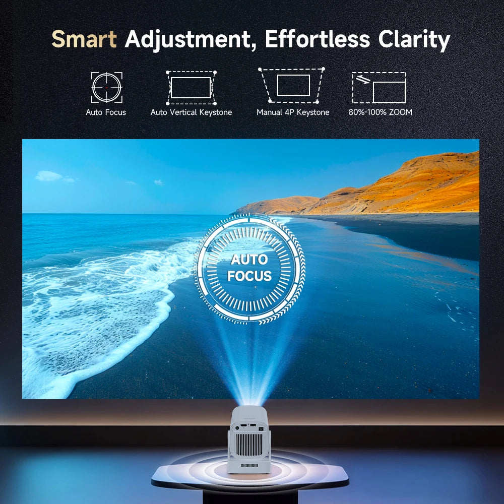 Magcubic HY310 Home Outdoor Movie Projector 4K Projector Auto Focus Native 1080P Projector 330ANSI Dual Wifi BT5.4 Air Mouse Voice