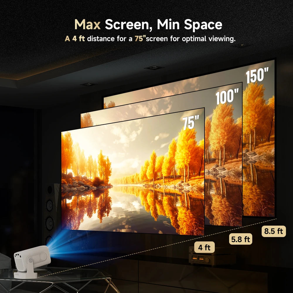 Magcubic HY310 Home Outdoor Movie Projector 4K Projector Auto Focus Native 1080P Projector 330ANSI Dual Wifi BT5.4 Air Mouse Voice