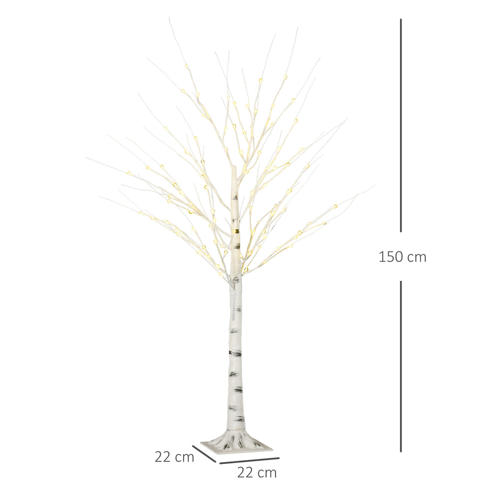 Arbre lumineux LED - décoration lumineuse blanc chaud - 96 LEDs - usage intérieur - 150 cm - noël chambre maison
